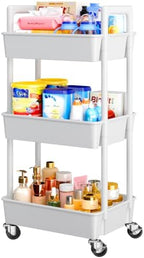 Pipishell 3 Tier Rolling Cart Organizer, Plastic Rolling Cart by Pipishell