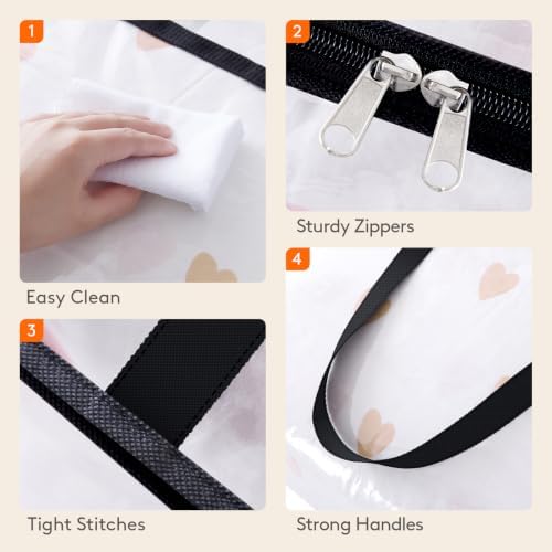 Lifewit 3 Pack Clear Blanket Storage Bags, 60L Plastic Comforter Storage Bag - Image 6