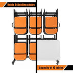 Albott Folding Chair Rack and Table Cart - Image 4