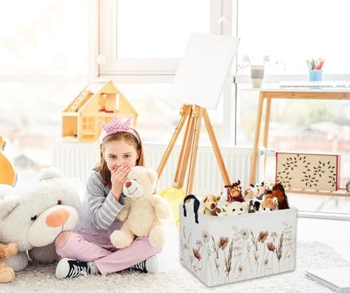Rectangular Kids Baskets Flower Basket Kids Storage Bins Girls Basket Cute - Image 7