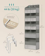 SONGMICS Over-the-Door Organizer, 5 Tier Extra Large of 9 Compartments - Image 4