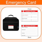 Large Pill Bottle Organizer & Medicine Bag, Emergency Card - Image 5