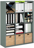 Furinno Cubicle Book Shelf, 12-Cube Bookshelf, Extra Thick Frame Reversible by Furinno-FitsYourSpaceFitsYourBudget