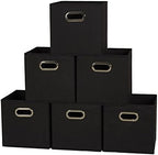 Household Essentials Foldable Fabric Storage Bins 6 Piece Set, Strong by HouseholdEssentials