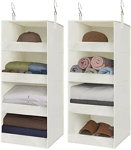 GRANNY SAYS 4-Shelf Hanging Closet Organizer, Foldable Storage by GRANNYSAYS