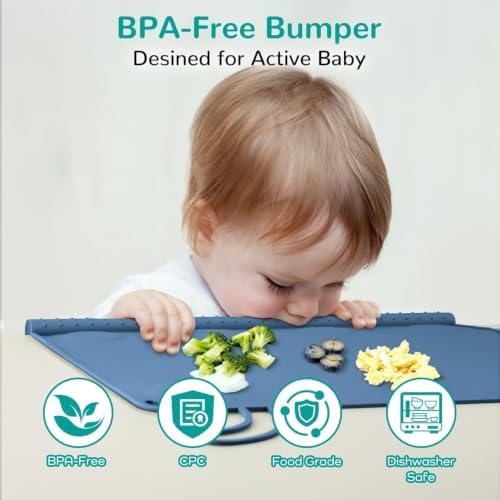 Silicone Placemat for Baby Self-Eating: Dishwasher Safe & Non-Slip for Dining - Image 5