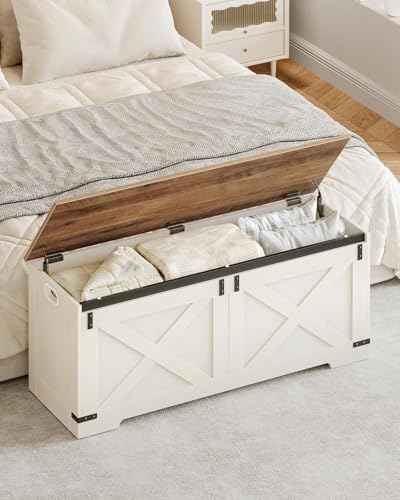 Hzuaneri 47" Farmhouse Storage Chest and Bench | 59 Gal | 330lb Seat - Image 2