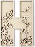 Layered 12 Inch Large Wooden Letters H by LonganCraft