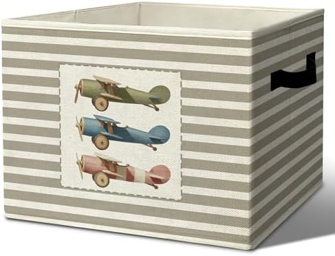 Vintage Airplane Storage Bins Boxes Handles by Unknown