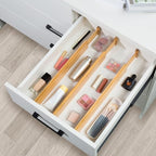 VaeFae 6-Pack Adjustable Bamboo Drawer Dividers, Expandable Drawer Organizer - Image 6