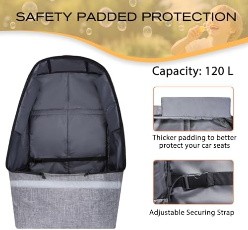 LARIPOP Car Seat Travel Bag for Airplane, Universal Gate Check Car Seat Bag - Image 4