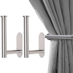 MaxMona Adhesive Curtain Holdbacks, No Drill Tie Backs, 2 Pack by ForaBetterLiving