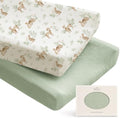 Konssy 100% Cotton Muslin Changing Pad Cover 2 Pack by Konssy