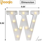 Pooqla LED Marquee Letter Lights, Warm White and Cool White Decorative Lighted - Image 5