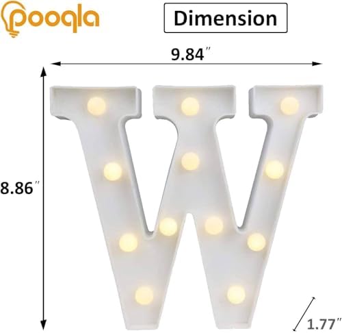 Pooqla LED Light Up Letters, Warm White and Colorful Lighted Marquee Letters - Image 3