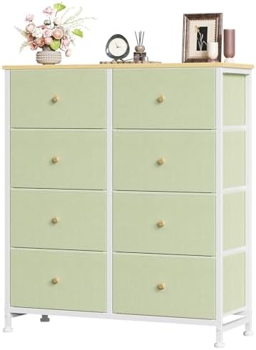 Sweetcrispy 8 Drawer Fabric Dresser, Tall Storage Tower by Sweetcrispy