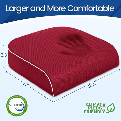 SweetSlubr Seat Cushion, Chair Pad, Memory Foam Tailbone Pain Relief - Image 2