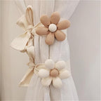 2 Pack Curtain Tiebacks Flower Curtain Ties - Image 3