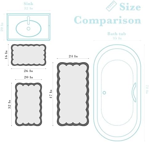 Luxury Microfiber Bathroom Rugs, Small White Bath Rug - Image 2