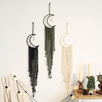 Boho Macrame Wall Hanging, Crochet Moon Star Dream Catcher - Image 5