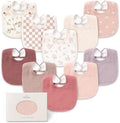 Konssy 8-Pack Muslin Baby Bibs, Adjustable Fit by Konssy