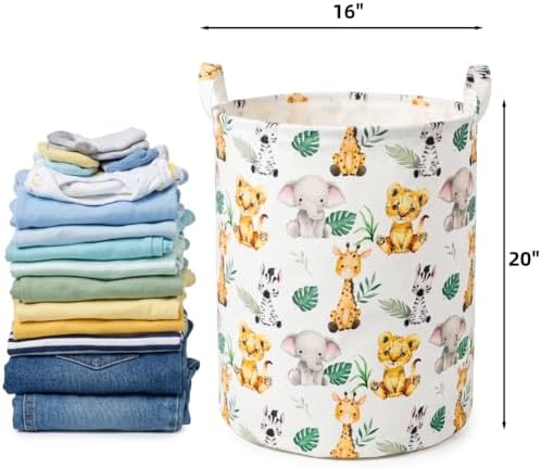 Kids Laundry Basket Waterproof Woodland Animals Baby Laundry Hamper Dirty - Image 7