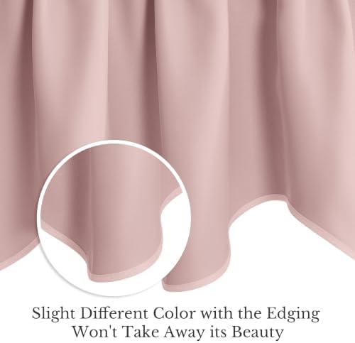NICETOWN Lavender Pink Blackout Valance Tier - Image 4