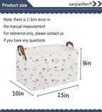 Sanjiaofeng Rectangular Kids Basket Flower Storage Bins, Girls Storage Basket - Image 2