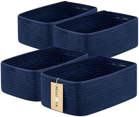 MiniArk Small Storage Baskets for Organizing | Closet Organizer Bins | Shelf by MiniArkStorageBasketsHome
