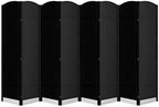 8 Panel Folding Room Divider, Woven Privacy Screen by cocosica