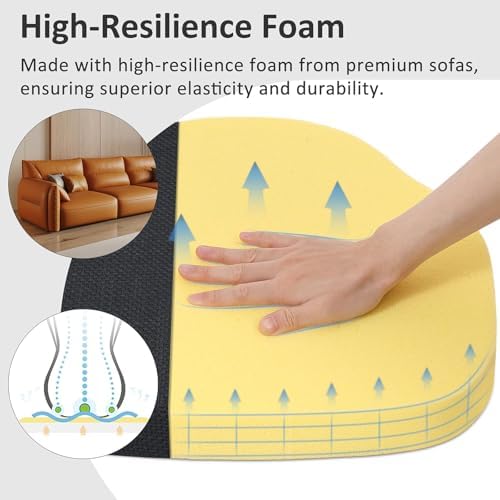 Shinnwa Kitchen Chair Cushions Set of 4, High-Resilience Foam Windsor Seat Pads - Image 2