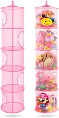2Pcs Hanging Stuffed Animal Storage Hammock Net 5 Tiers by coastalrose