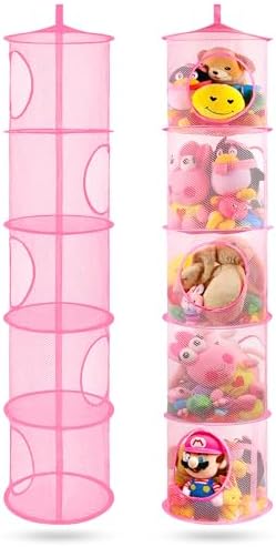 2Pcs Hanging Stuffed Animal Storage Hammock Net 5 Tiers by coastalrose