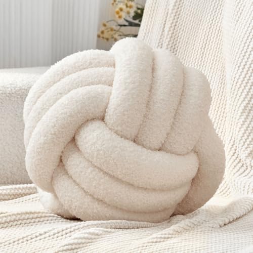 Petrella Beige Knot Pillow Ball, 8 Inch Decorative Pillow by Petrellatoy