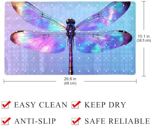 Shower Mat Non Slip, Dragonfly Anti Slip Bath Mat - Image 3