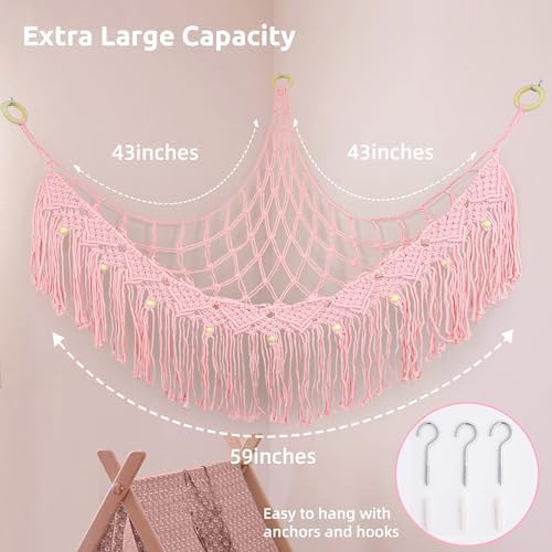 Large Stuffed Animal Hammock, Stuffed Animal Storage Toy Hammock Net - Image 5