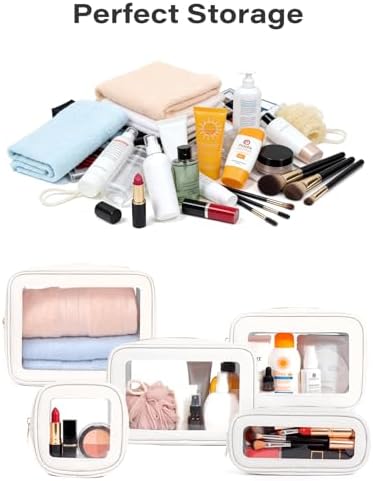 5Pcs Diaper Bag Organizer Pouch Set, Waterproof Travel Clear Makeup Bag Set - Image 3