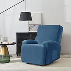 Stretch Recliner Covers, 4-Piece Ultra Soft Velvet Recliner Chair Slipcover - Image 2