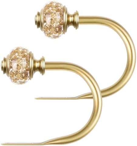 USFOOK Gold Curtain Holdbacks, Decorative Drapery Tiebacks, 2 Pack/1 Pair by USFOOK