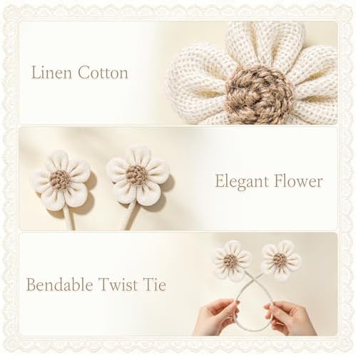 VIS'V Curtain Tiebacks, Twisted Boho Curtain Holdbacks - Image 3
