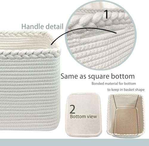 COMFY-HOMI Cotton Rope Woven Basket - Image 5
