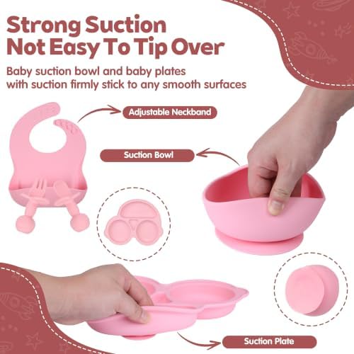Silicone Baby Feeding Set, Miicasa Baby Led Weaning Supplies Kit - Image 2