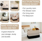 OIAHOMY Blanket Basket Laundry Basket Dog Toy Basket 108L Gradient Black - Image 4