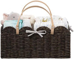 HBlife Baby Diaper Caddy Organizer, Large Portable Scalloped Plastic Wicker by HBlife