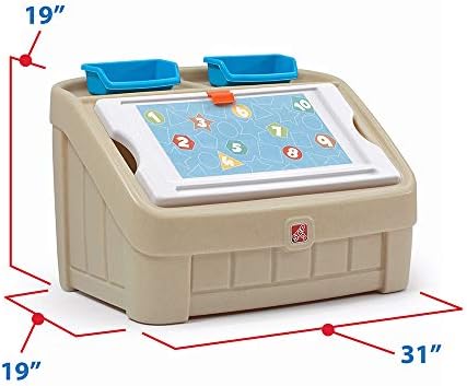 Step2 2-in-1 Toy Box & Art Lid, Kids Toy Storage Bin & Organizer, Easel & Chest - Image 3