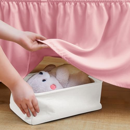 SiinvdaBZX 2-Piece Set Ruffled Crib Skirt & Crib Sheet, Blush Pink - Image 7