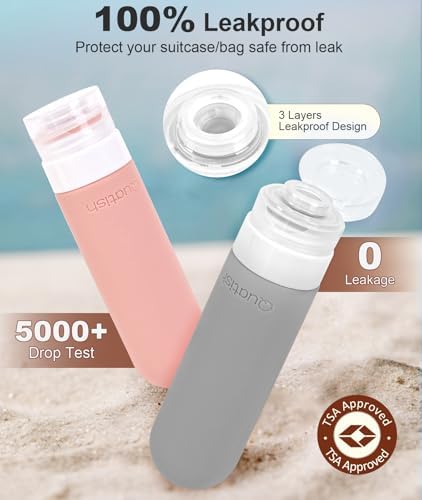 Quatish Travel Bottles for Toiletries, 3 oz Travel Size Containers - Image 2