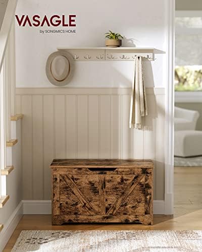VASAGLE Storage Chest with 2 Safety Hinges, 15.7 x 31.5 x 18.1 Inche - Image 2