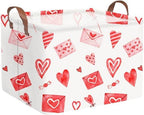 Valentines basket, Collapsible waterproof nursery laundry basket, Valentine's by FXOCSHE