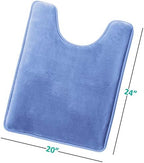 Clara Clark Bathroom Rugs, Velvet Memory Foam Bath Mat, Machine Washable Bath - Image 3